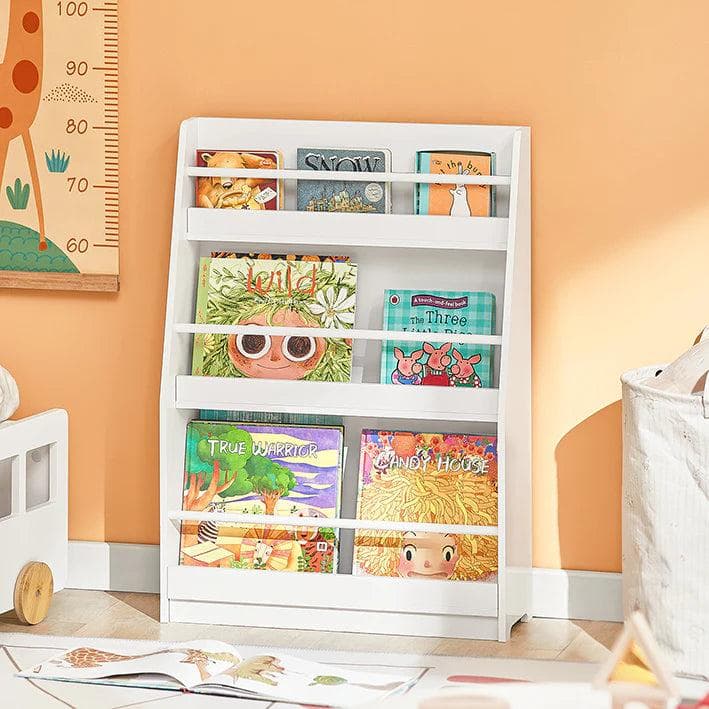 Rootz Children Kids Bookcase Book Shelf- Toy Shelf Storage Display Shelf Rack Organizer Holder with 3 Shelves