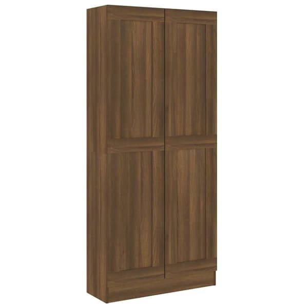 vidaXL bogskab 82,5x30,5x185,5 cm konstrueret træ brun egetræsfarve