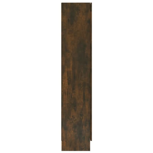 vidaXL vitrineskab 82,5x30,5x150 cm konstrueret træ røget egetræ