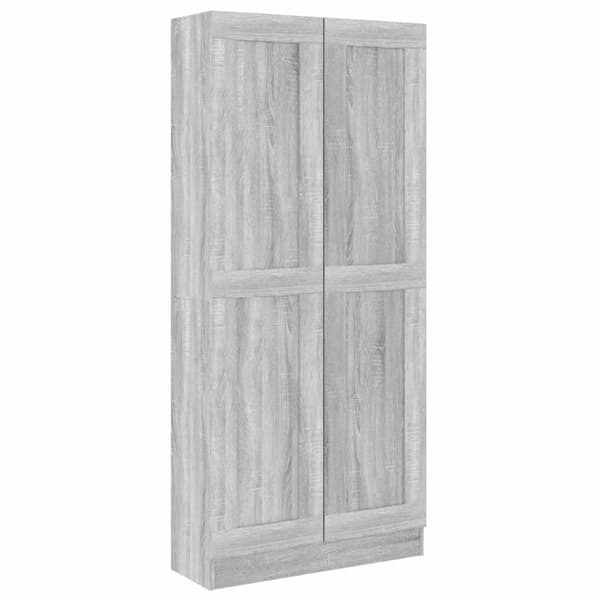 vidaXL bogskab 82,5x30,5x185,5 cm konstrueret træ grå sonoma-eg