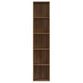 Miniatyrbillede 3 af 8: vidaXL bogreol 40x30x189 cm konstrueret træ brun egetræsfarve