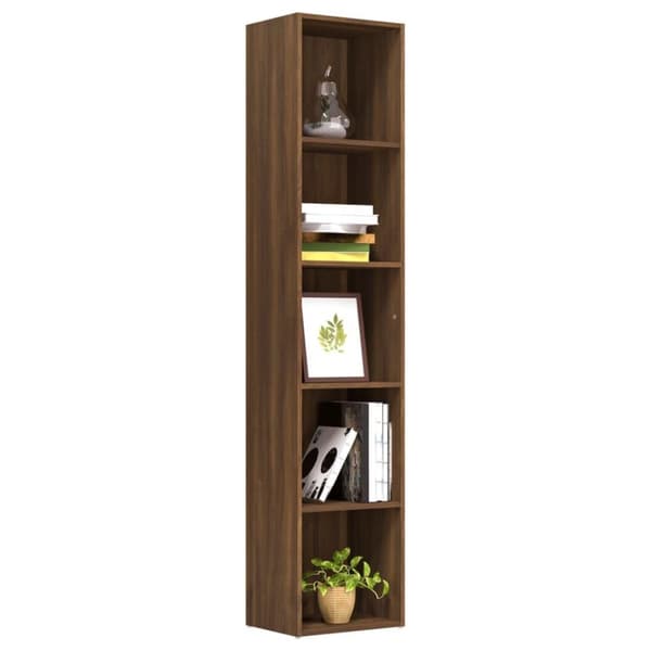 vidaXL bogreol 40x30x189 cm konstrueret træ brun egetræsfarve