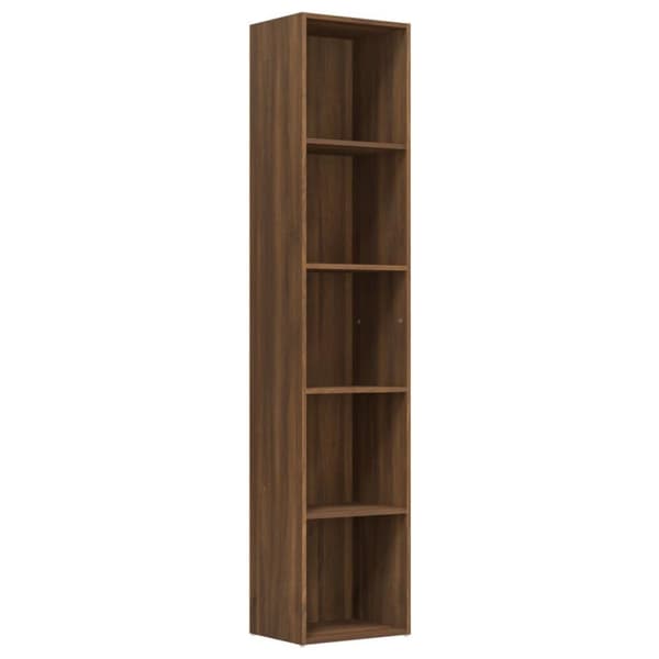 vidaXL bogreol 40x30x189 cm konstrueret træ brun egetræsfarve