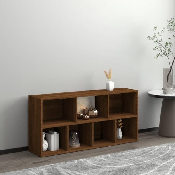 vidaXL Kirjahylly ruskea tammi 50x25x106 cm