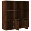 Miniatyrbillede 5 af 11: vidaXL bogreol 98x30x98 cm brun egetræsfarve