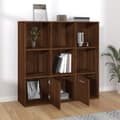 Miniatyrbillede 6 af 11: vidaXL bogreol 98x30x98 cm brun egetræsfarve