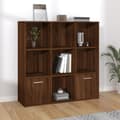 Miniatyrbillede 11 af 11: vidaXL bogreol 98x30x98 cm brun egetræsfarve