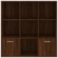 Miniatyrbillede 2 af 11: vidaXL bogreol 98x30x98 cm brun egetræsfarve