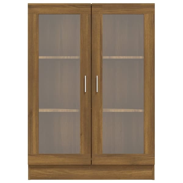 vidaXL vitrineskab 82,5x30,5x115 cm konstrueret træ brun egetræsfarve