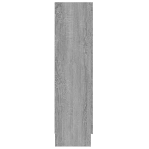 vidaXL vitrineskab 82,5x30,5x115 cm konstrueret træ grå sonoma-eg