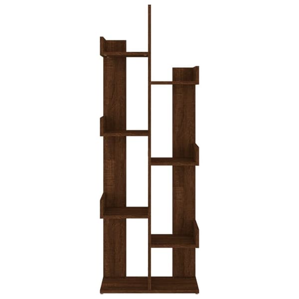 vidaXL bogreol 48x25,5x140 cm konstrueret træ brun egetræsfarve