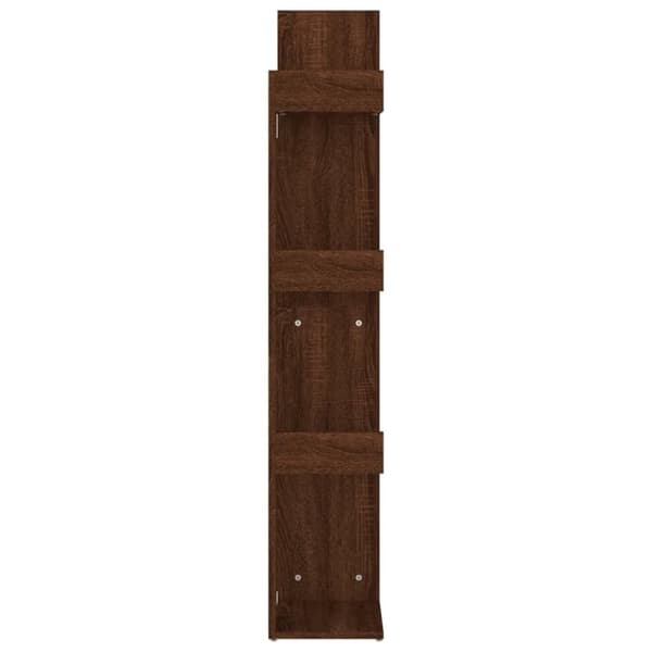 vidaXL bogreol 48x25,5x140 cm konstrueret træ brun egetræsfarve