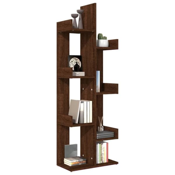 vidaXL bogreol 48x25,5x140 cm konstrueret træ brun egetræsfarve