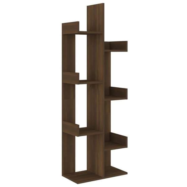 vidaXL bogreol 48x25,5x140 cm konstrueret træ brun egetræsfarve