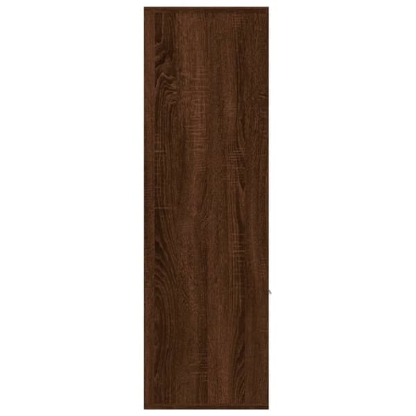 vidaXL Bokhylla brun ek 98x30x98 cm