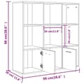 Miniatyrbild 9 av 11: vidaXL Bokhylla brun ek 98x30x98 cm