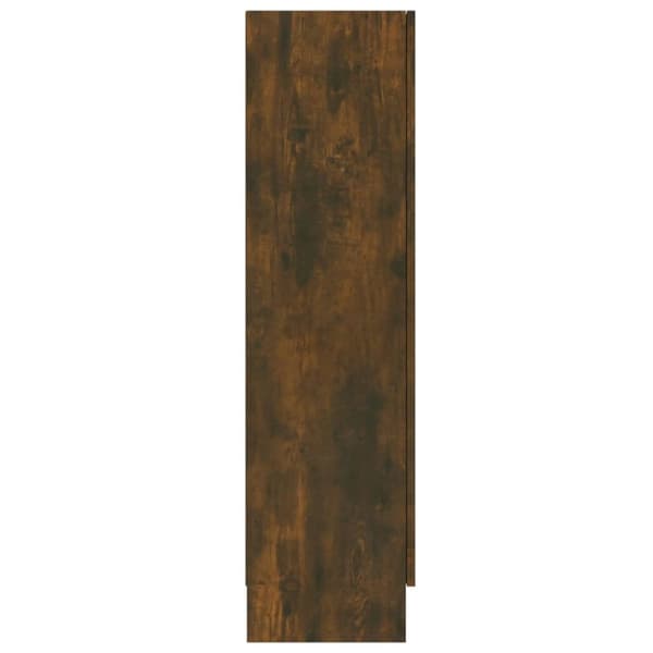 vidaXL Vitrinskåp rökfärgad ek 82,5x30,5x115 cm konstruerat trä