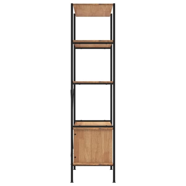 vidaXL Hyllenhet 5 nivåer med skåp 80x40x163 cm stål konstruerat trä