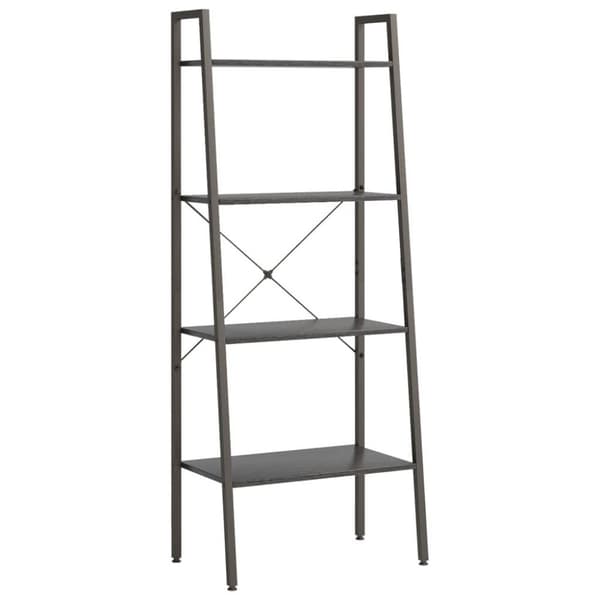 vidaXL Hylla 4 plan svart 56x35x140 cm