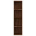 Miniatyrbilde 5 av 11: vidaXL Bokhylle/TV-benk brun eik 36x30x143 cm konstruert tre