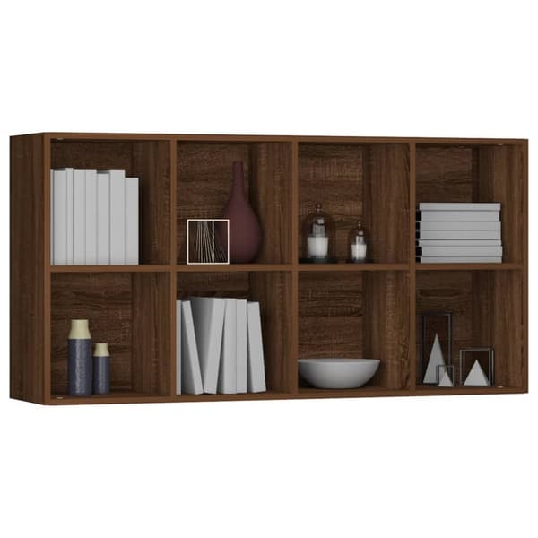 vidaXL Bokhylle/skjenk brun eik 66x30x130 cm konstruert tre