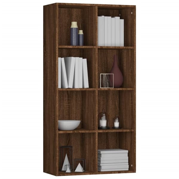 vidaXL Bokhylle/skjenk brun eik 66x30x130 cm konstruert tre