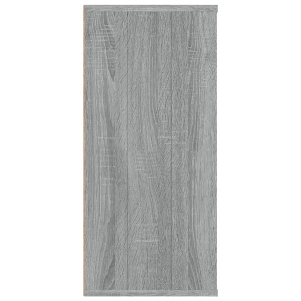 vidaXL Bokhylla/skänk rökfärgad Grå Sonoma 66x30x98 cm konstruerat trä