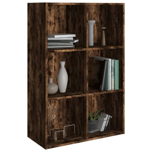 vidaXL Bokhylle/skjenk røkt eik 66x30x98 cm konstruert tre