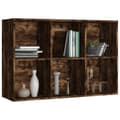 Miniatyrbilde 5 av 11: vidaXL Bokhylle/skjenk røkt eik 66x30x98 cm konstruert tre