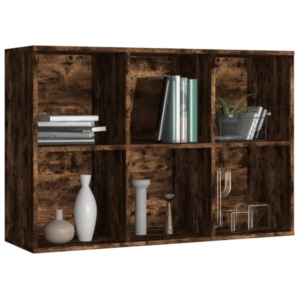 vidaXL Bokhylle/skjenk røkt eik 66x30x98 cm konstruert tre