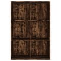 Miniatyrbilde 6 av 11: vidaXL Bokhylle/skjenk røkt eik 66x30x98 cm konstruert tre
