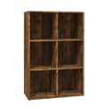 Miniatyrbilde 9 av 11: vidaXL Bokhylle/skjenk røkt eik 66x30x98 cm konstruert tre