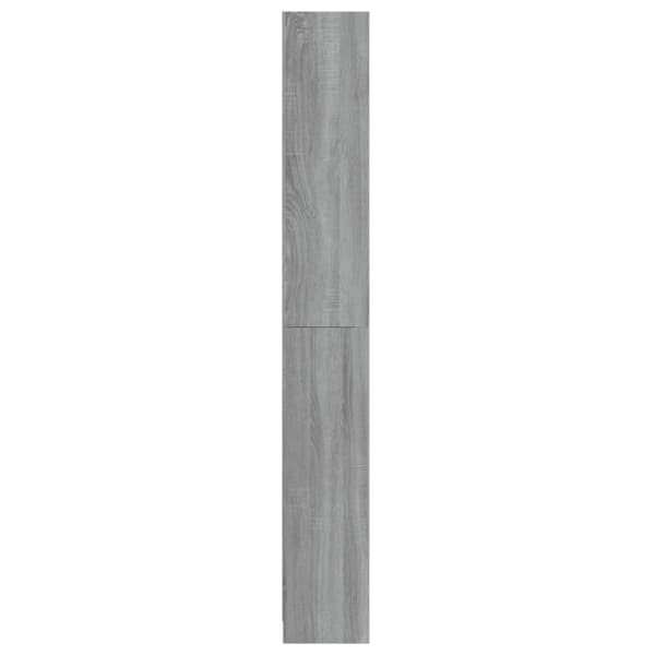 vidaXL Bokhylla 5 hyllor grå sonoma 80x24x175 cm konstruerat trä