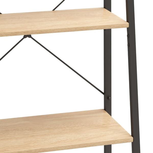 vidaXL stigereol med 5 hylder 56x35x174 cm lysebrun og sort