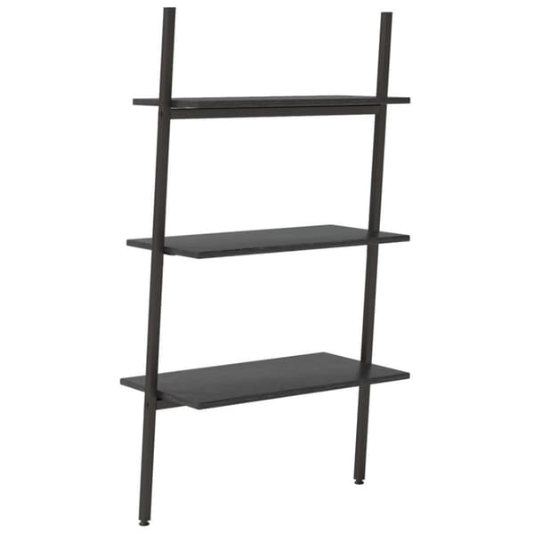 vidaXL stigereol med 3 hylder 64x34x116 cm sort