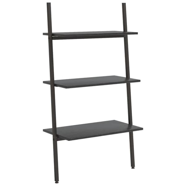 vidaXL stigereol med 3 hylder 64x34x116 cm sort