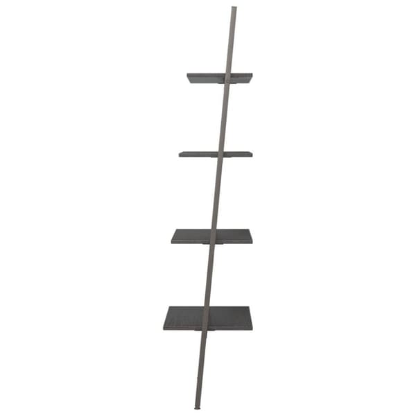 vidaXL stigereol med 4 hylder 64x34x150,5 cm sort