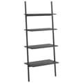 Miniatyrbillede 2 af 10: vidaXL stigereol med 4 hylder 64x34x150,5 cm sort