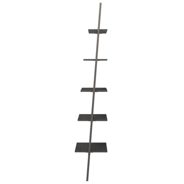 vidaXL stigereol med 5 hylder 64x34x185,5 cm sort