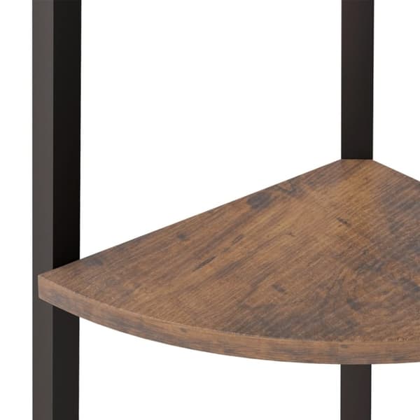 vidaXL stigereol med 3 hylder 45,5x31,5x120 cm mørkebrun og sort