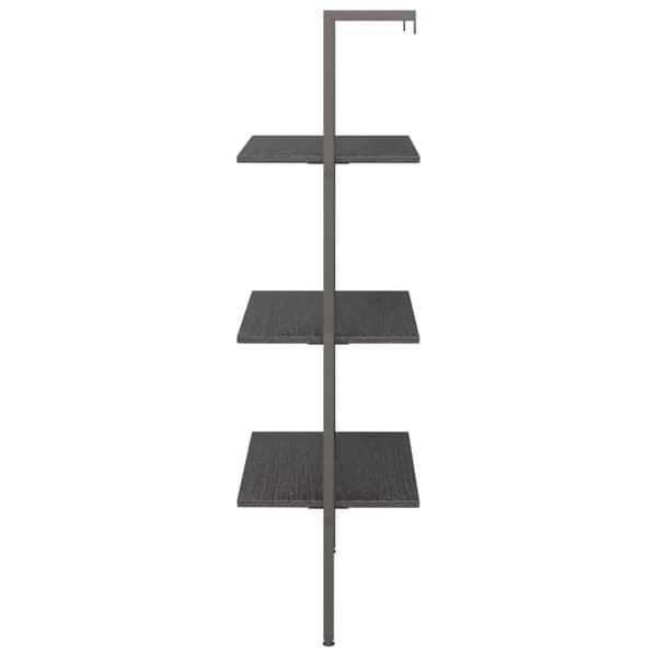 vidaXL stigereol med 3 hylder 64x35x120,5 cm sort