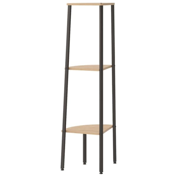 vidaXL stigereol med 3 hylder 45,5x31,5x120 cm lysebrun og sort