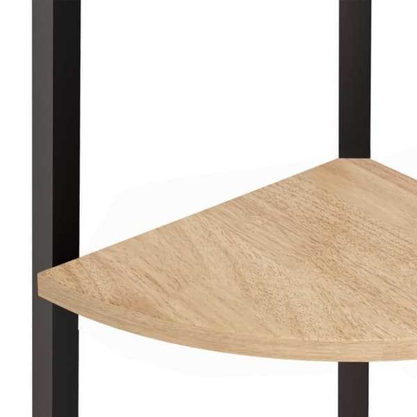 vidaXL stigereol med 4 hylder 45,5x31,5x150 cm lysebrun og sort