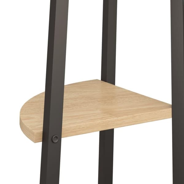 vidaXL stigereol med 4 hylder 45,5x31,5x150 cm lysebrun og sort