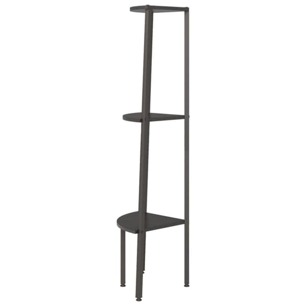 vidaXL stigereol med 3 hylder 45,5x31,5x120 cm sort