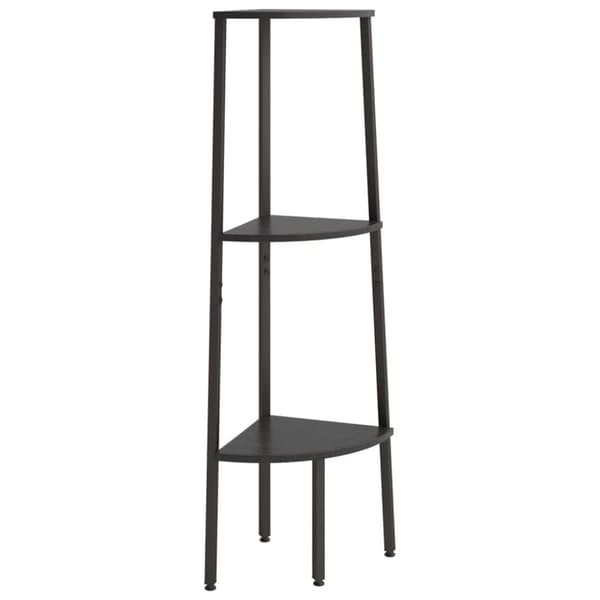 vidaXL stigereol med 3 hylder 45,5x31,5x120 cm sort