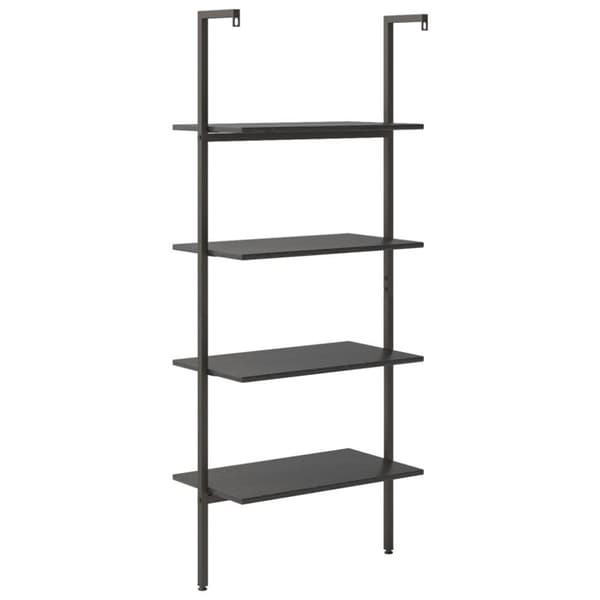 vidaXL stigereol med 4 hylder 64x35x152,5 cm sort