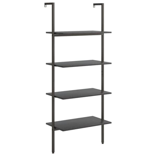 vidaXL stigereol med 4 hylder 64x35x152,5 cm sort