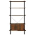 Miniatyrbillede 4 af 7: vidaXL reol med skab 80x40x163 cm 5 niveauer stål og konstrueret træ