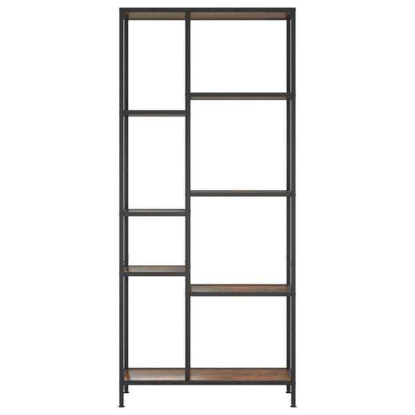 vidaXL bogreol 80x30x180 cm stål og konstrueret træ